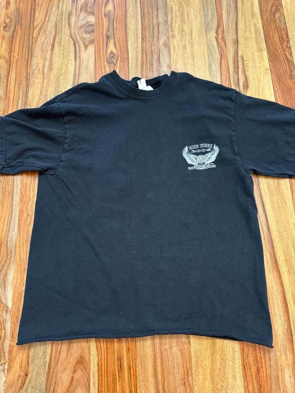 Vintage 2005 Daytona Beach Bike Week Eagle Graphic T-Shirt Size L